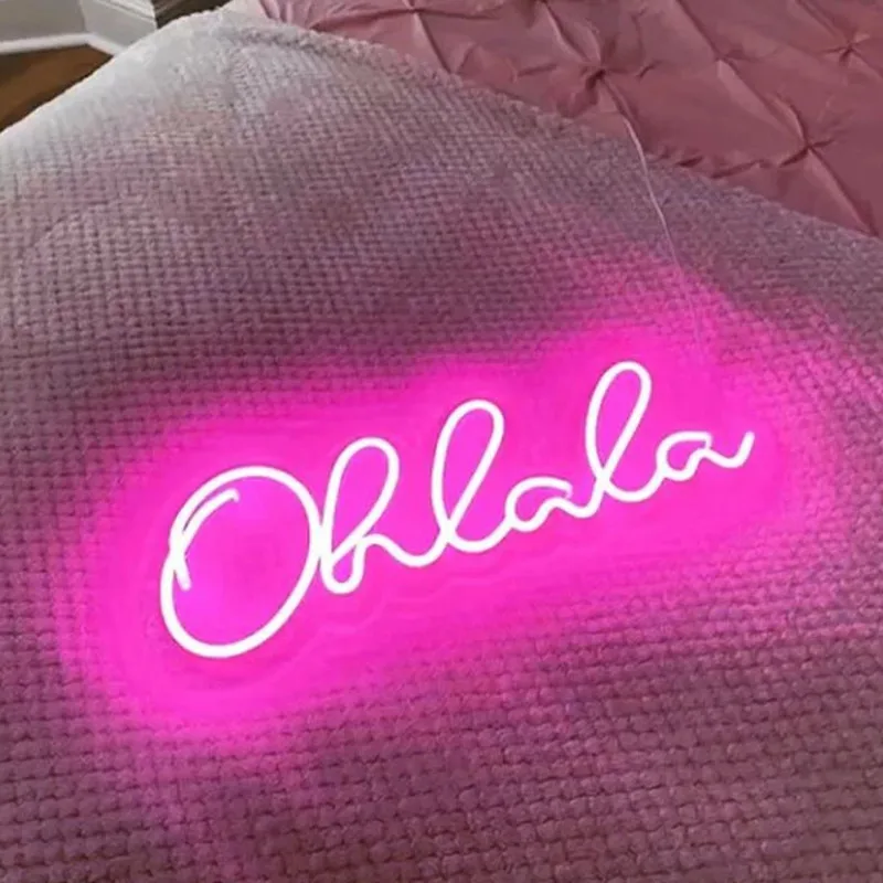 Ohlala Led Neon Bedroom Wall Decor Sign, Handmade Neon Gifts Sign Led Neon Vibes, Room Decoration Party Decoration
