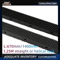 1.25 Mod Helical/Straight Teeth Rack 1400mm 670mm Helical Gear Rack Fit 1.25MOD Metal Steel Pinion Gear Set For CNC Machine