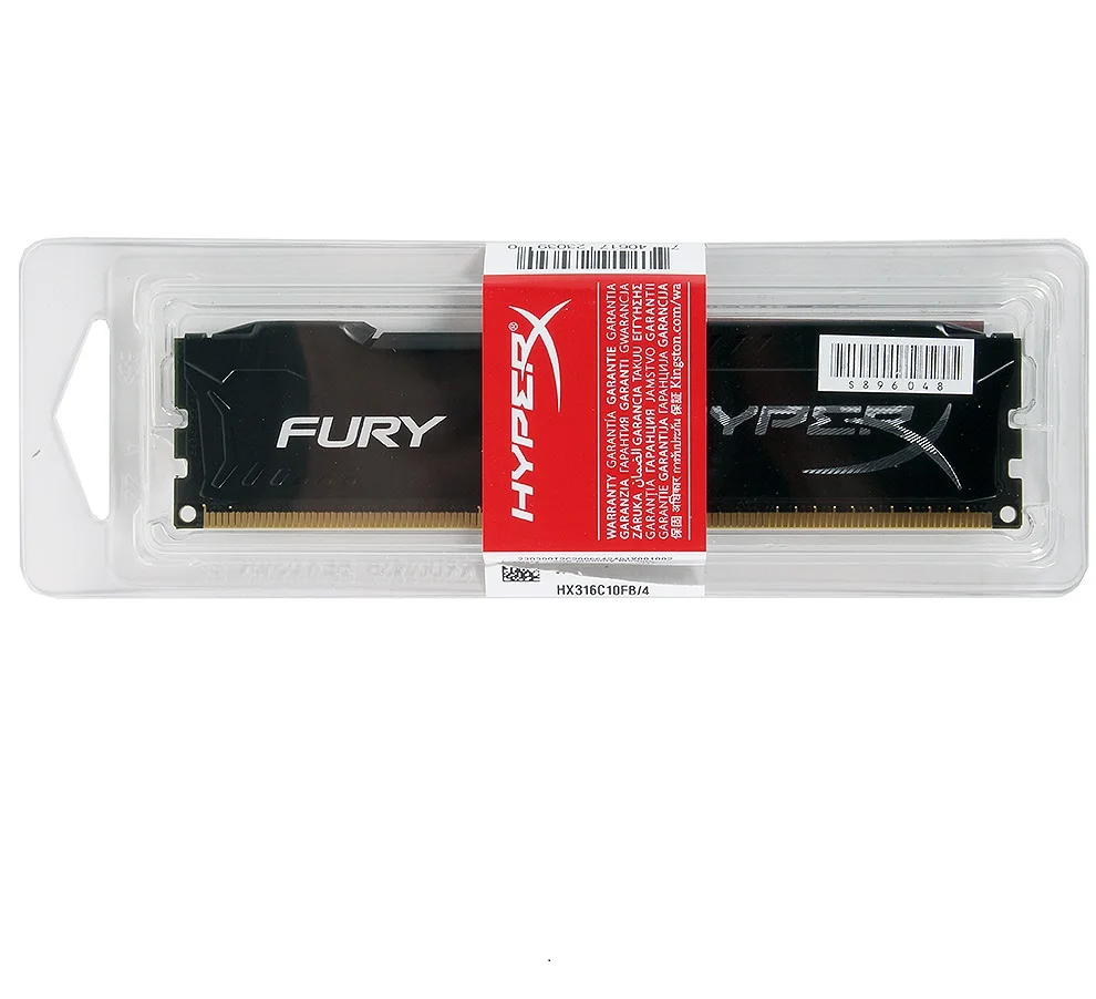 Оперативная память DDR3 PC12800 Kingston HyperX FURY Black Series [HX316C10FB/4] 4 ГБ|Оперативная память| |