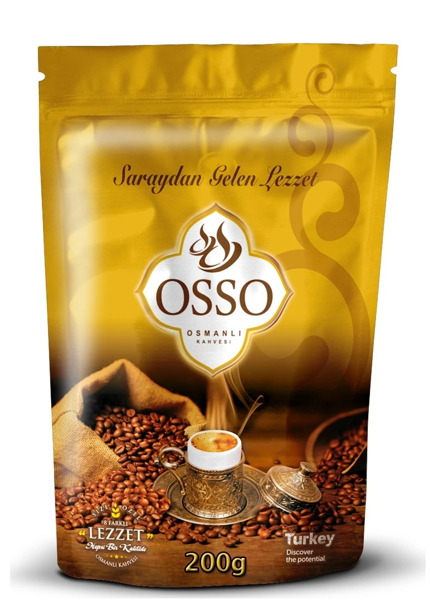 

High Quality Turkish coffee Osso ottoman coffee ground coffee 8 special blends ottoman coffee foam coffee 200 g delicious coffee