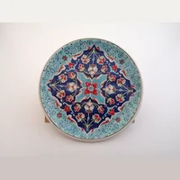 Classic pattern embroidered ceramic plate 18cm- 7in plates trays decorative plate yoga marble tray ceramic bowl decorative tray