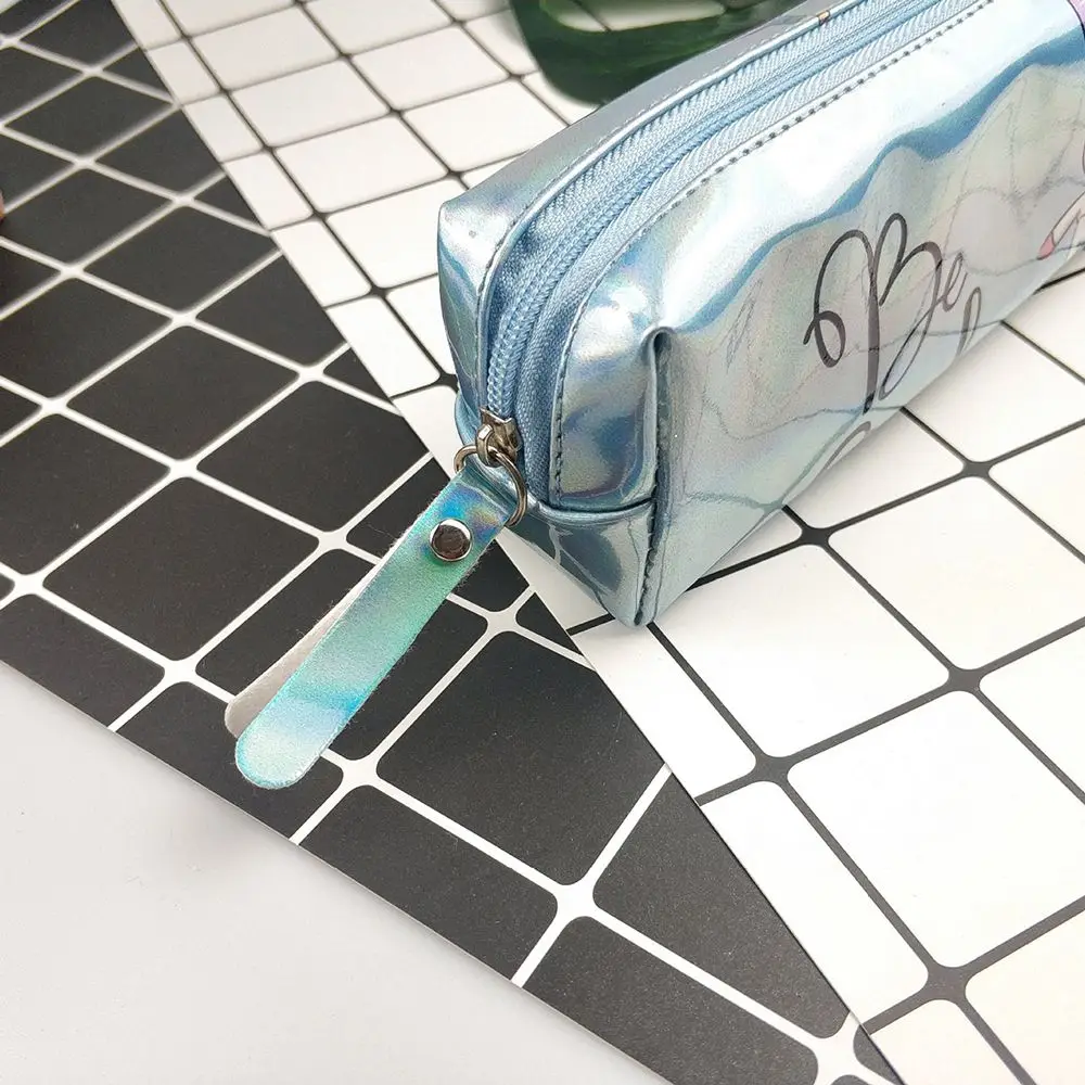 Голографический чехол для карандаша с лазерным рисунком ручка единорога девочек