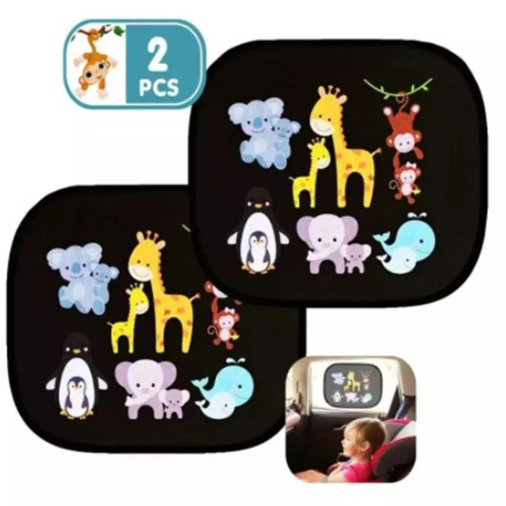 

Pvc Electrostatic Film Car Window Visor Animation Version Sun Shades For Car Rear Side Windows UV Protection Curtain