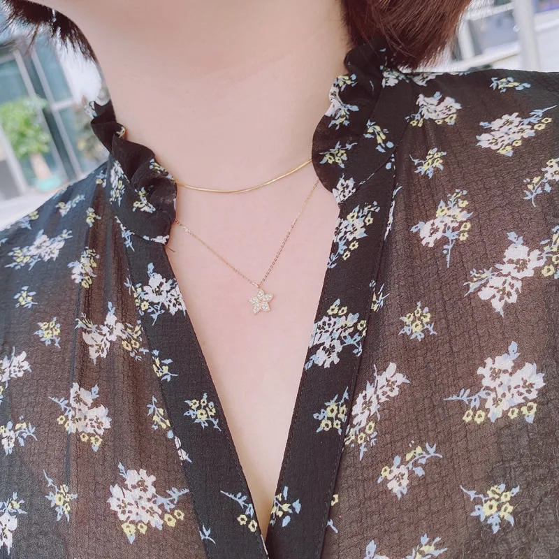Aazuo Реальные 18K из чистого белого золота розовое золото ювелирные изделия