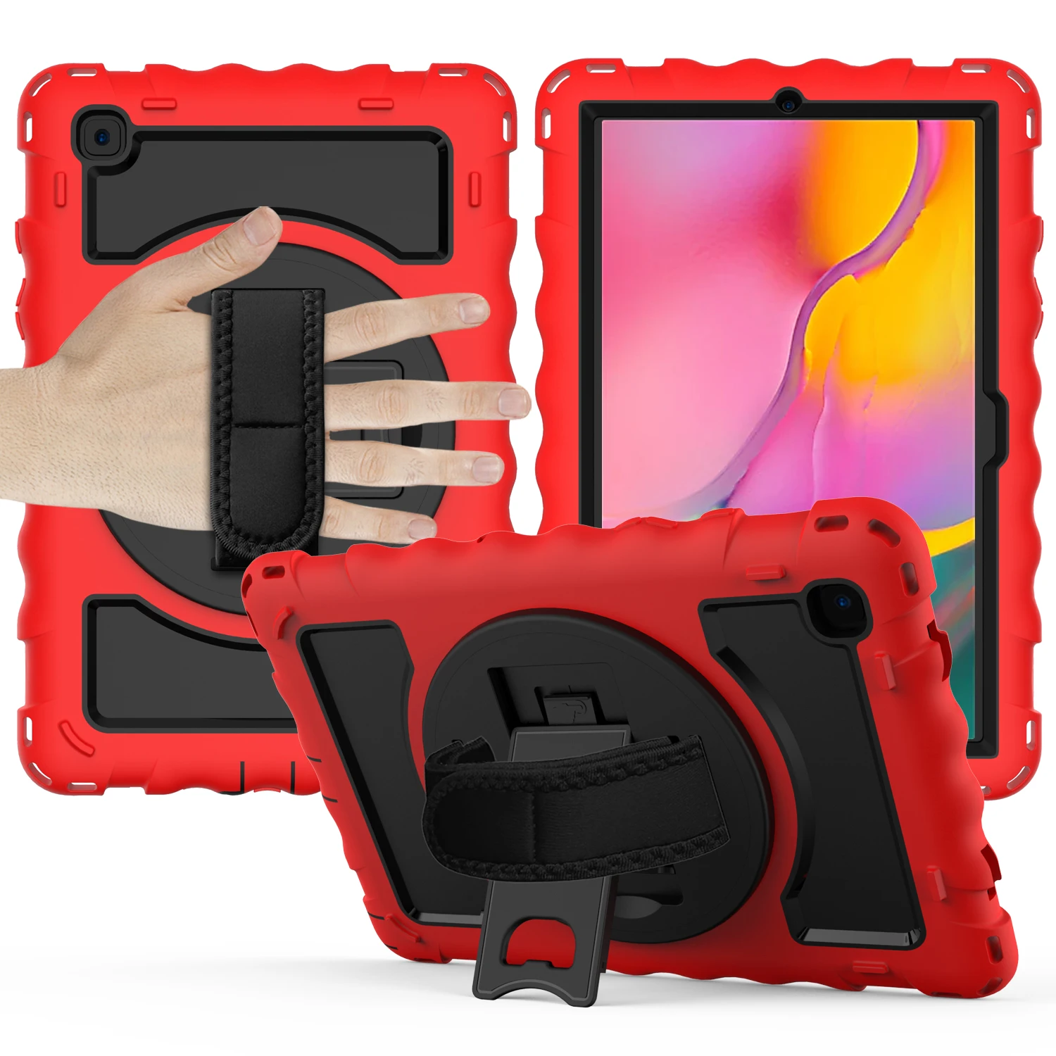 

Cover For Samsung Galaxy Tab A8.0 T290 A 8.4 Full Body Case Tab A7 10.4 inch A10.1 Shockproof Kids Safe PC Silicon Hybrid Stand