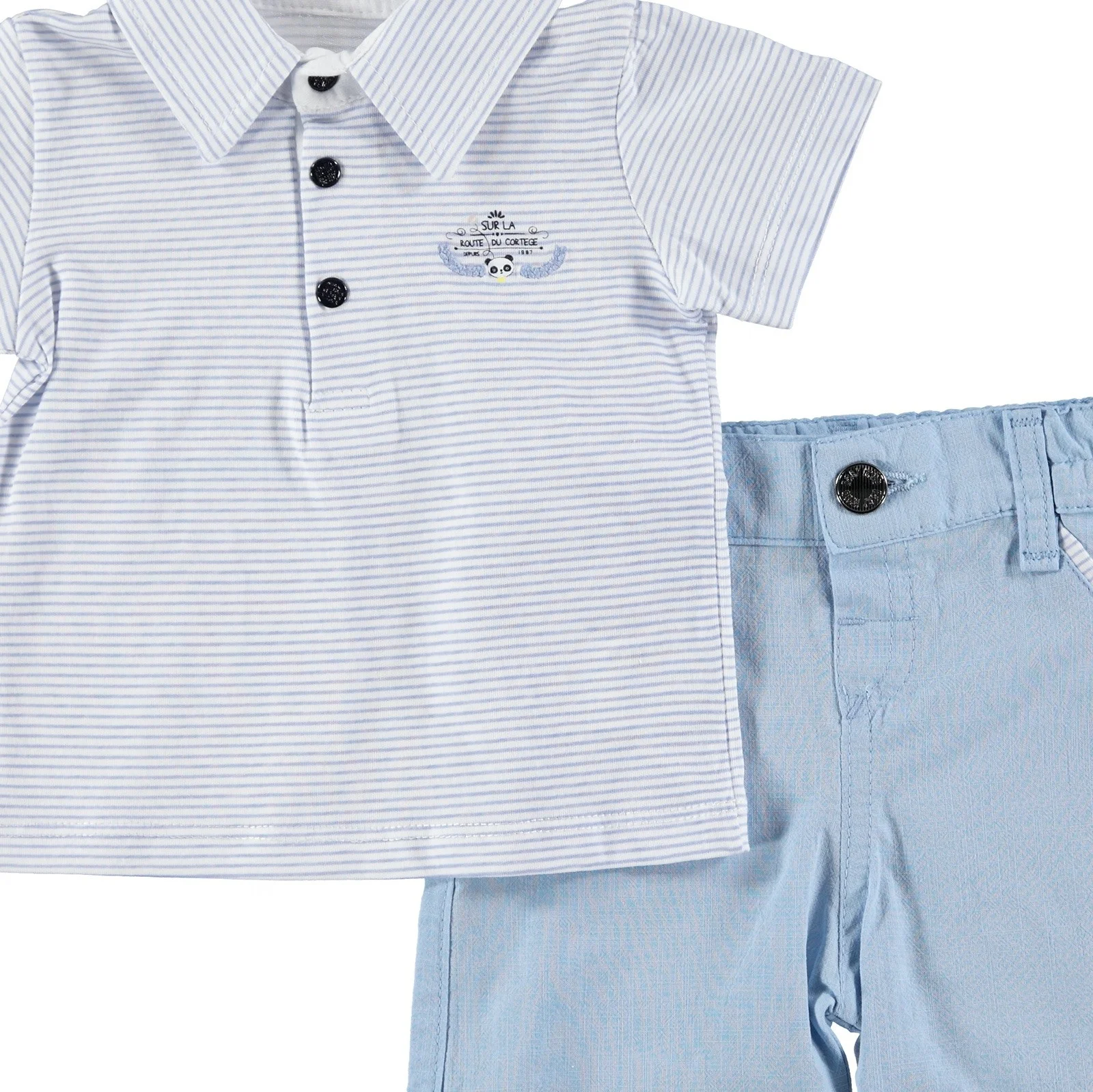 Ebebek HelloBaby/тематическая рубашка с пандой для маленьких мальчиков комплект