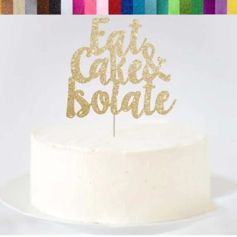 Индивидуальный фон для торта персонализированный Золотой Топпер на день