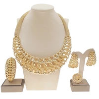 hot selling italian gold plated jewelry set beautifully atomized ladies wedding jewelry h0059