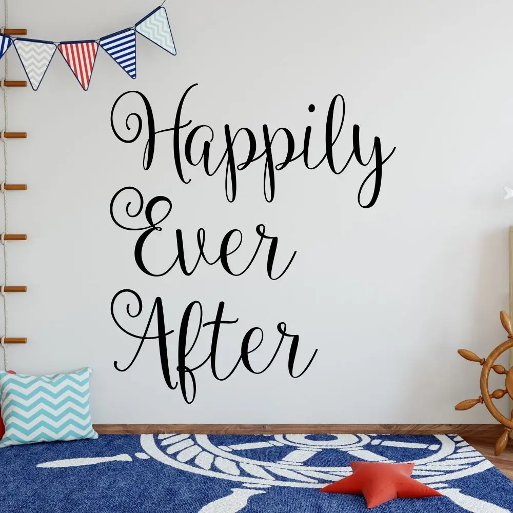 

Happily Ever After Wall Sticker Decal Wedding Sticker Home Bedroom Wall Art Decoration A006818