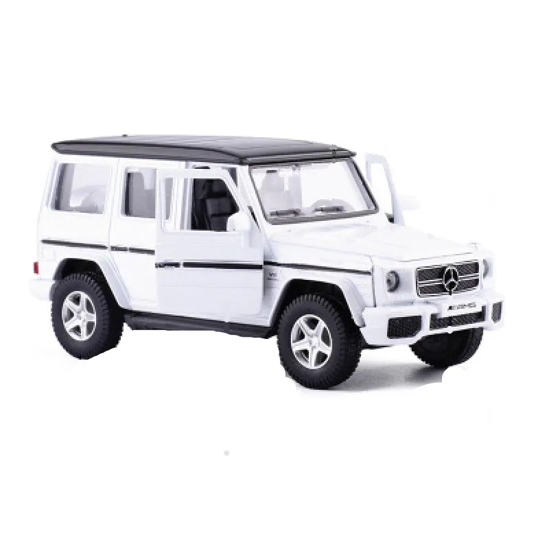 1:32 пропорционального сплава литья под давлением автомобиля Mercedes-Benz G63 Выкл-модель дорожного транспортного средства игрушечный автомобиль - Цвет: white