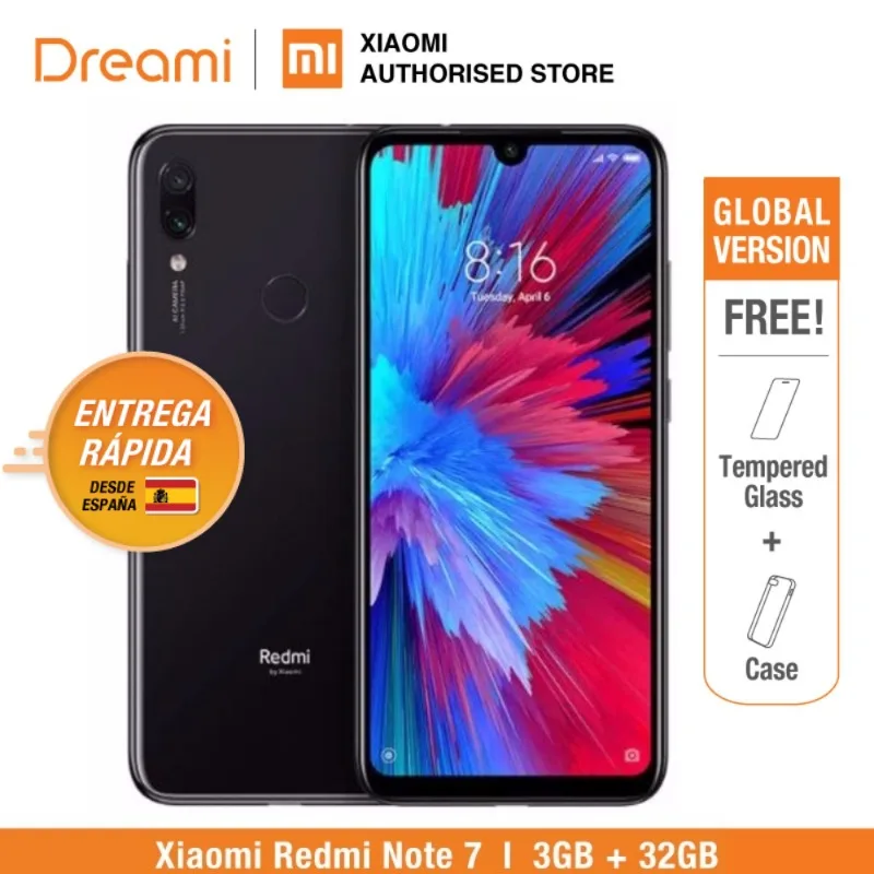 Глобальная версия Redmi Note 7 32 Гб rom 3 Гб ram(Совершенно новая и запечатанная коробка) note7 32 Гб