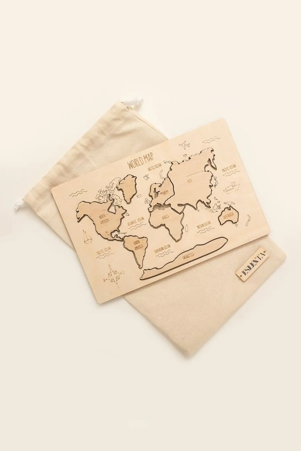 

For kids Educational Tutorial toys Wooden World Map Child Baby