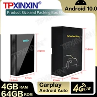 4g android 10 system bluetooth car apple carplay ai box audio stereo video 464g wireless mirror link auto radio upgrade player