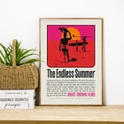 Бесконечная летняя холщовая печать Джон ван хамерсвелд натуральный ретро фильм плакат доска для серфинга Настенная картина винтажная живопись Декор