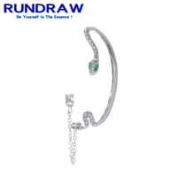 rundraw fashion silver color women snake tassel earrings jewelry for gothic party jewelry gifts earrings