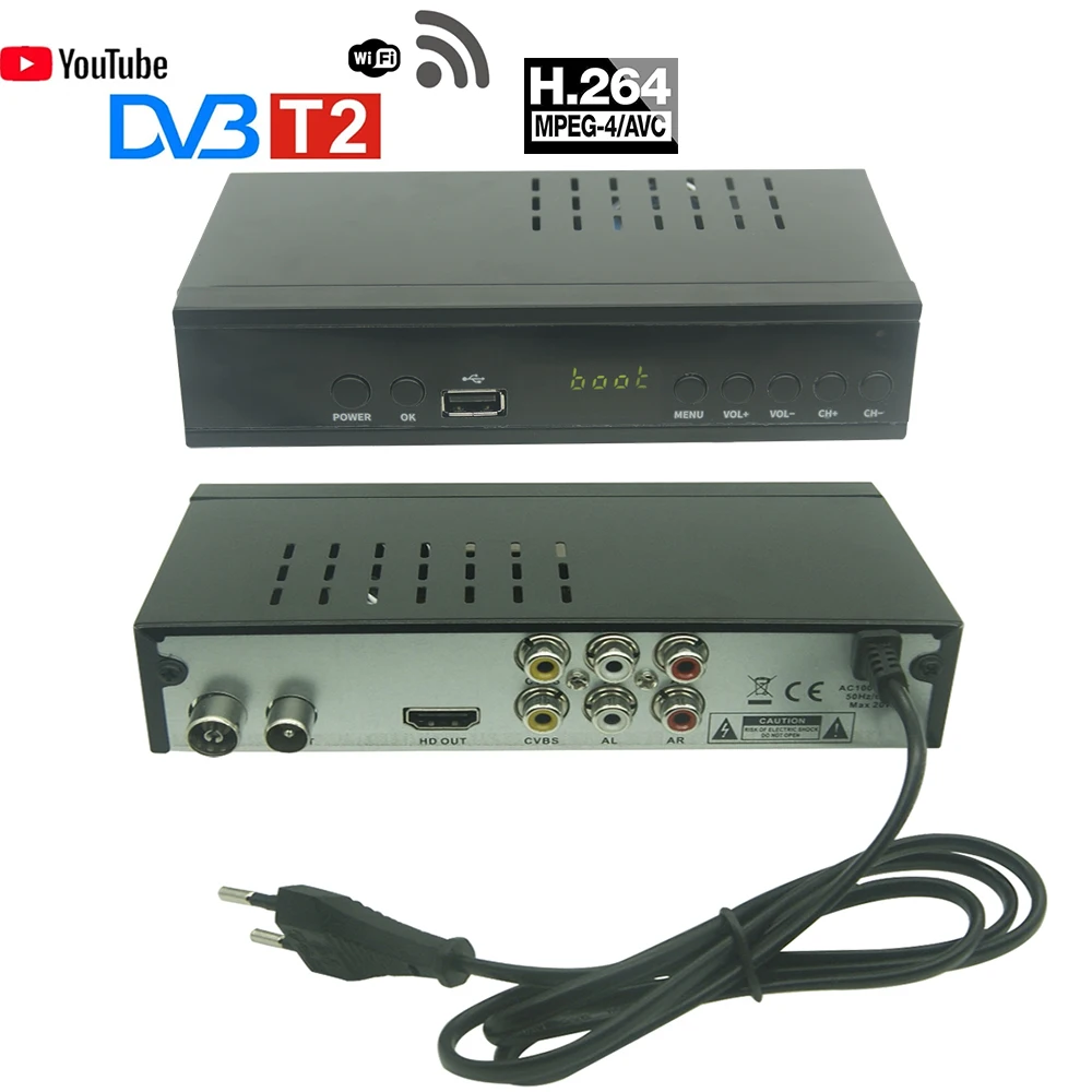 ТВ-приставка DVB T2 Wi-Fi USB 2 0 Full HD 1080P тюнер спутниковый ТВ-приемник встроенный
