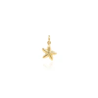 gold filled gold starfish charm pendant necklace discovery bracelet charm making diy jewelry accessories sea life jewelry