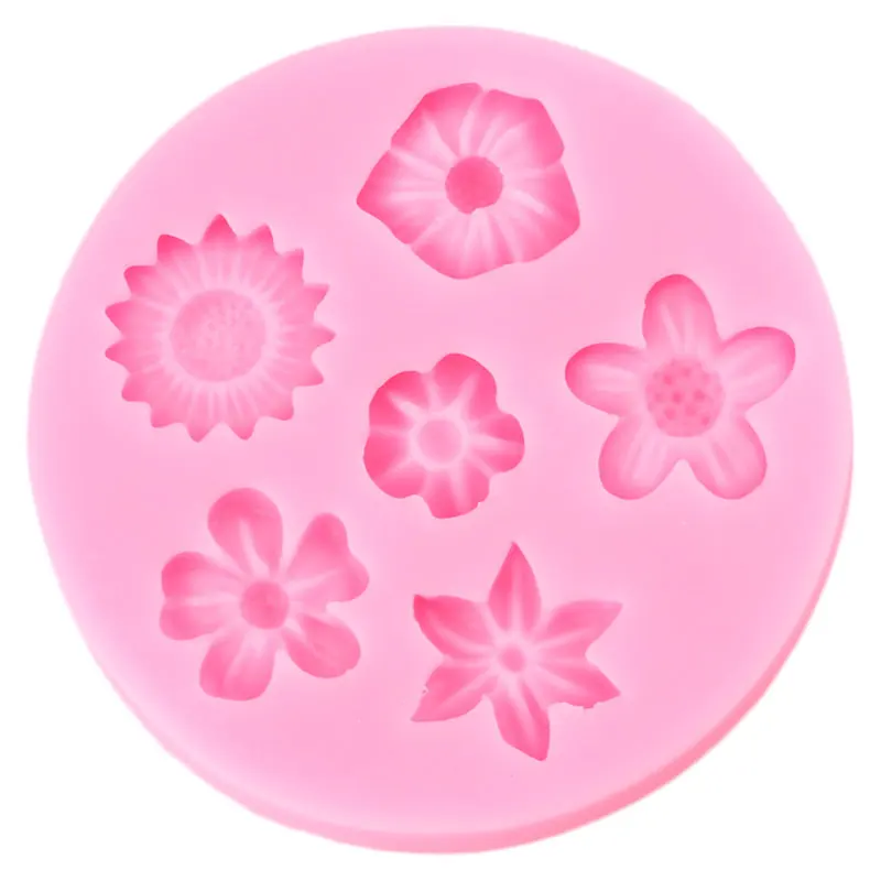 Sunflower Daisy Rose Flower Silicone Mold Cake Border Fondant Decoration Tools Cupcake Chocolate Candy Polymer Clay Mould | Дом и сад