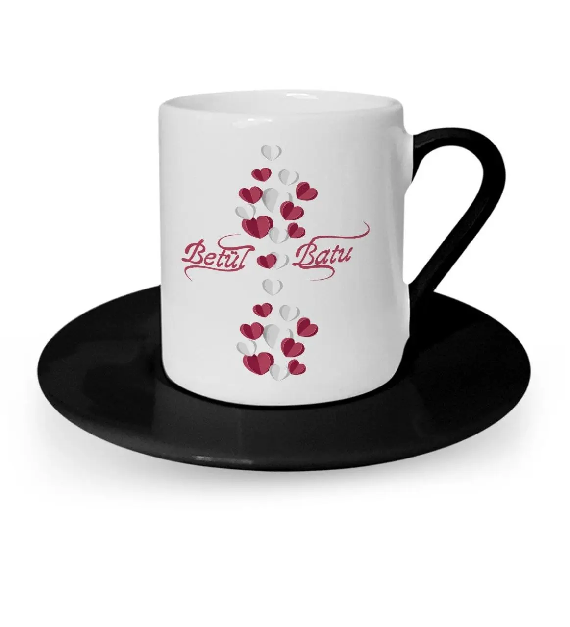 

Персонализированные день Святого Валентина Тема черная чашка для кофе по-турецки-30