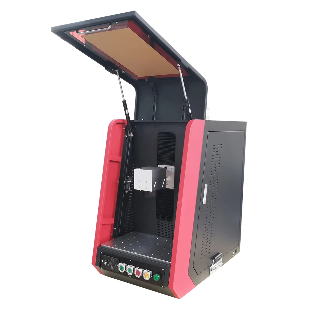 

Safety Sealed Fiber Laser Marking Machine For Jewellery / Macbook/Iphone Cover / Kitchen Ware Logo Printing