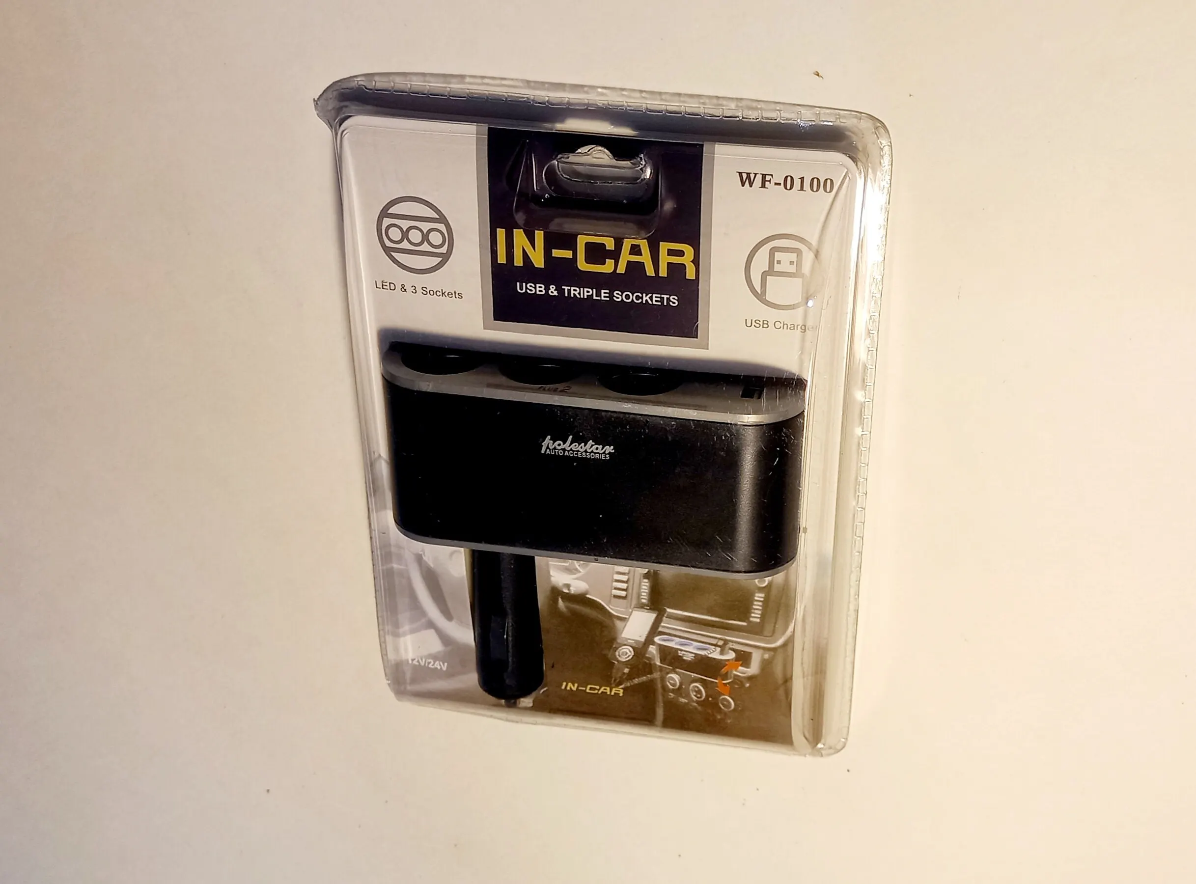 Разветвитель прикуривателя WF-0100 автомобильное зарядное устройство