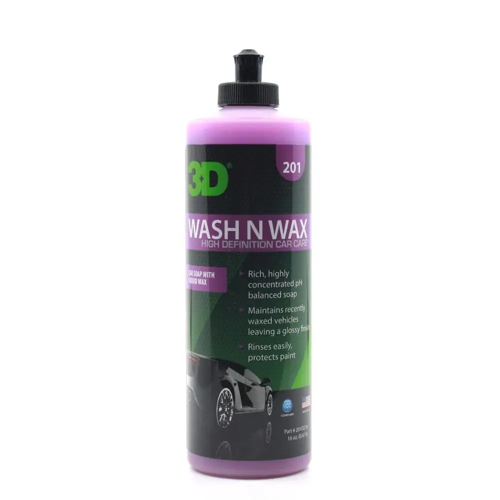 3D Wash N воск супер концентрированный все-в-одном шампунь для мойки авто 473 мл. 201OZ16