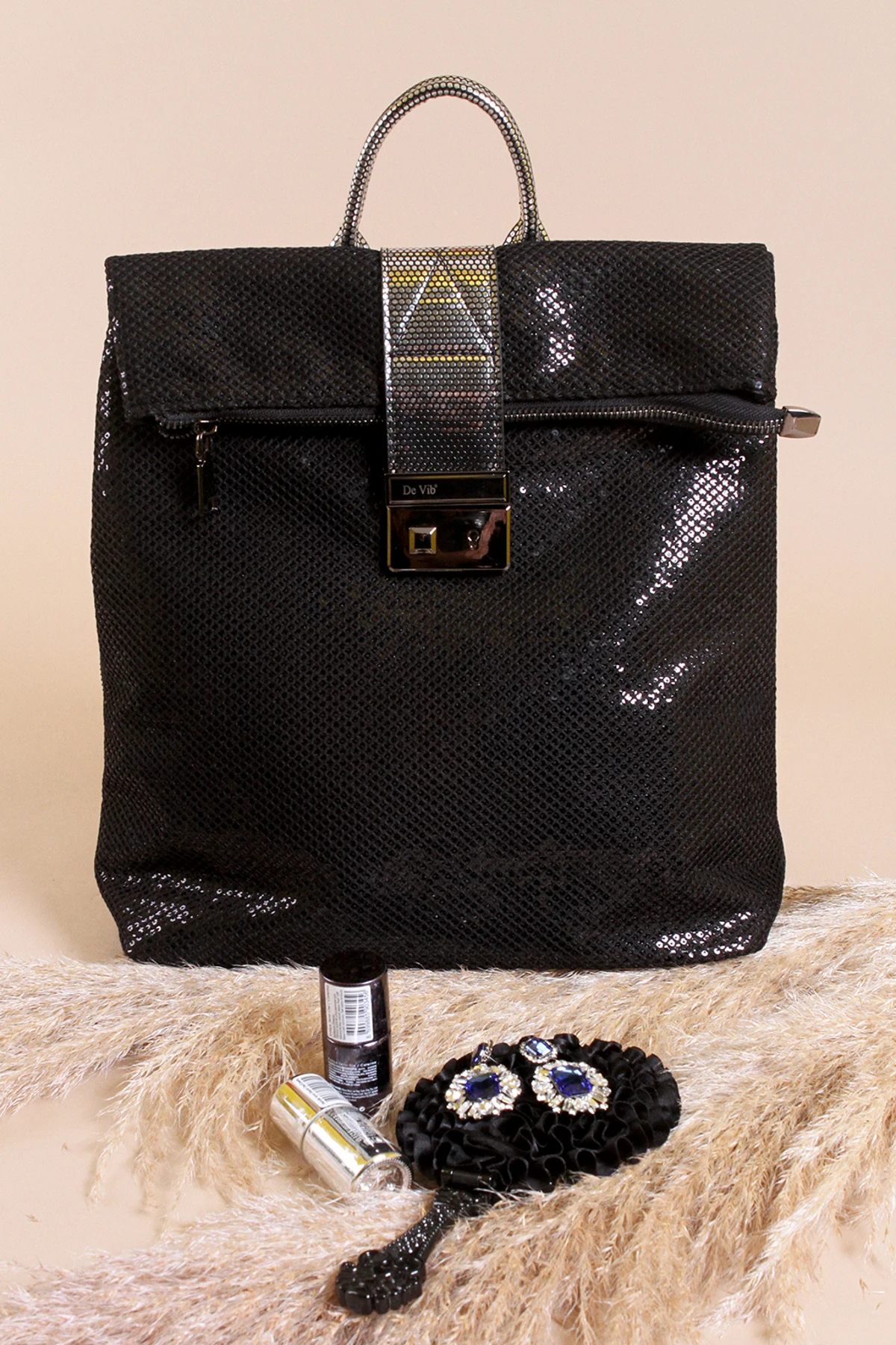 De Vib 2021 Summer Textile Backpack Bags  Vintage Women HandBags Designers Luxury Handbags Women Shoulder Bags Female Top handle