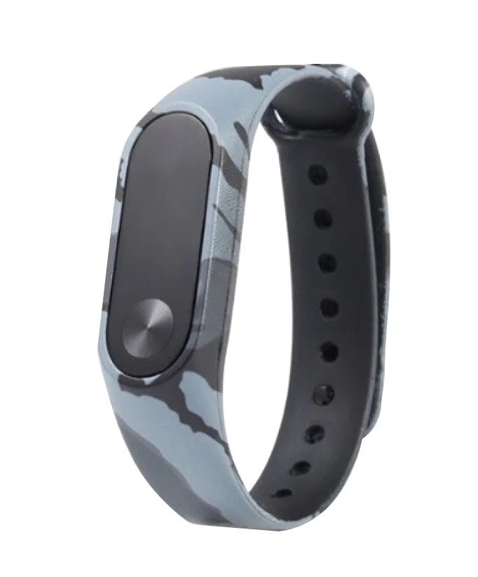 Ремешок для Mi Band 2 Flowers Design чёрно серый камуфляж|Ремешки часов| |