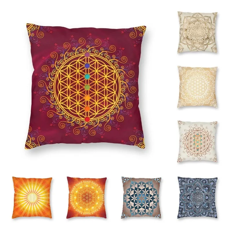 

Роскошный чехол для подушки с изображением цветка жизни для дивана мягкий чехол для украшения спальни