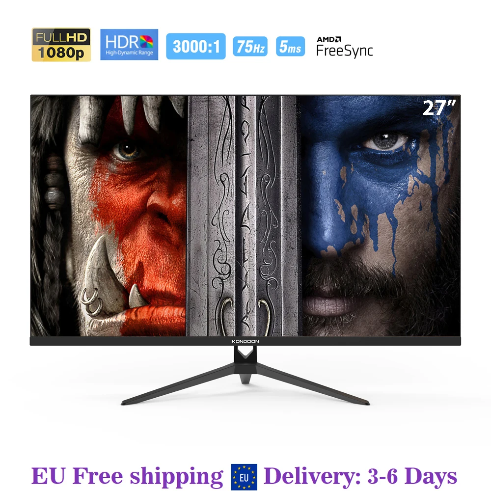 Goedkoop 27 Inch Pc Ips Monitor 75Hz Lcd-scherm Hd 1920*1080P Gammer Desktop Gamming Computer Scherm Flat Panel Hdmi/Vga Kondoon