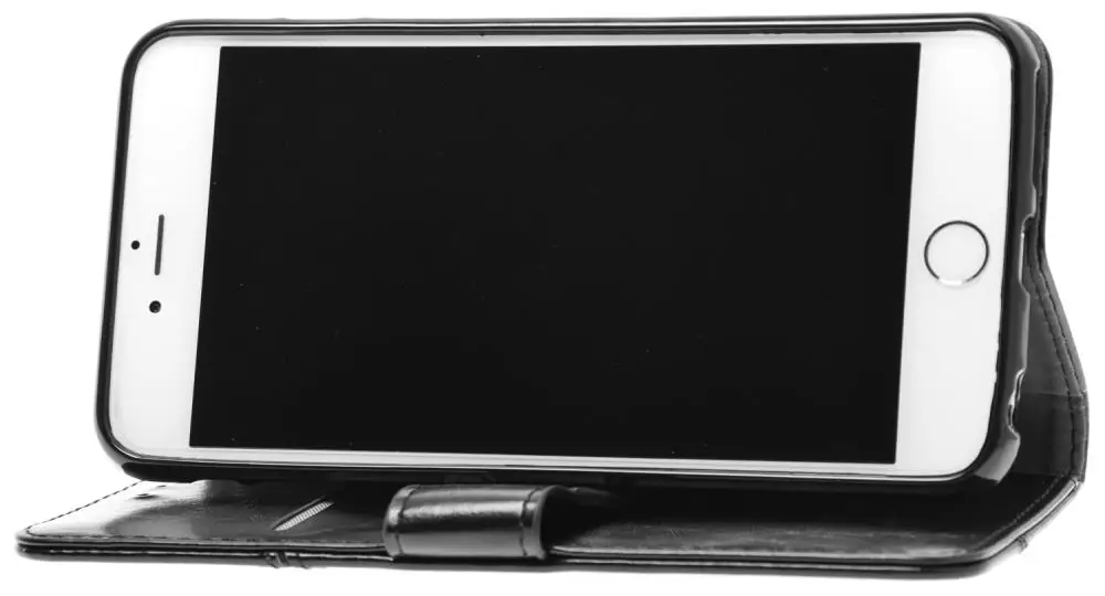 Кожаный чехол-книжка GSMIN Series Ktry для Leagoo M5 с магнитной застежкой (Черный) |