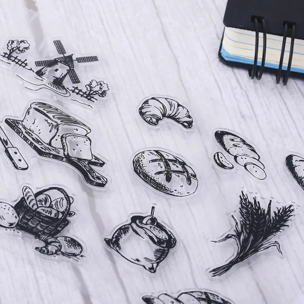 Breakfast bread material supplies clear transparent silicone seal for handmade DIY decoration scrapbook album card design | Дом и сад