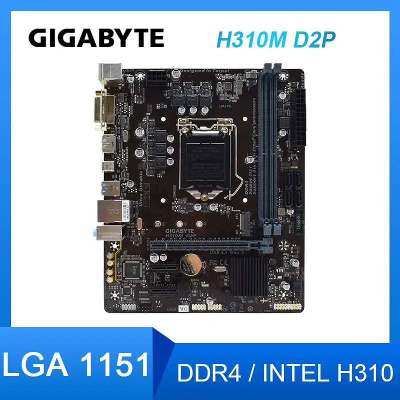 

Для Gigabyte GA-H310M-DS2V 1151 материнская плата H310 DDR4 32 Гб PCI-E 3,0 SATA 3 USB3.1 VGA Micro ATX для 8-го поколения Core i5 8500