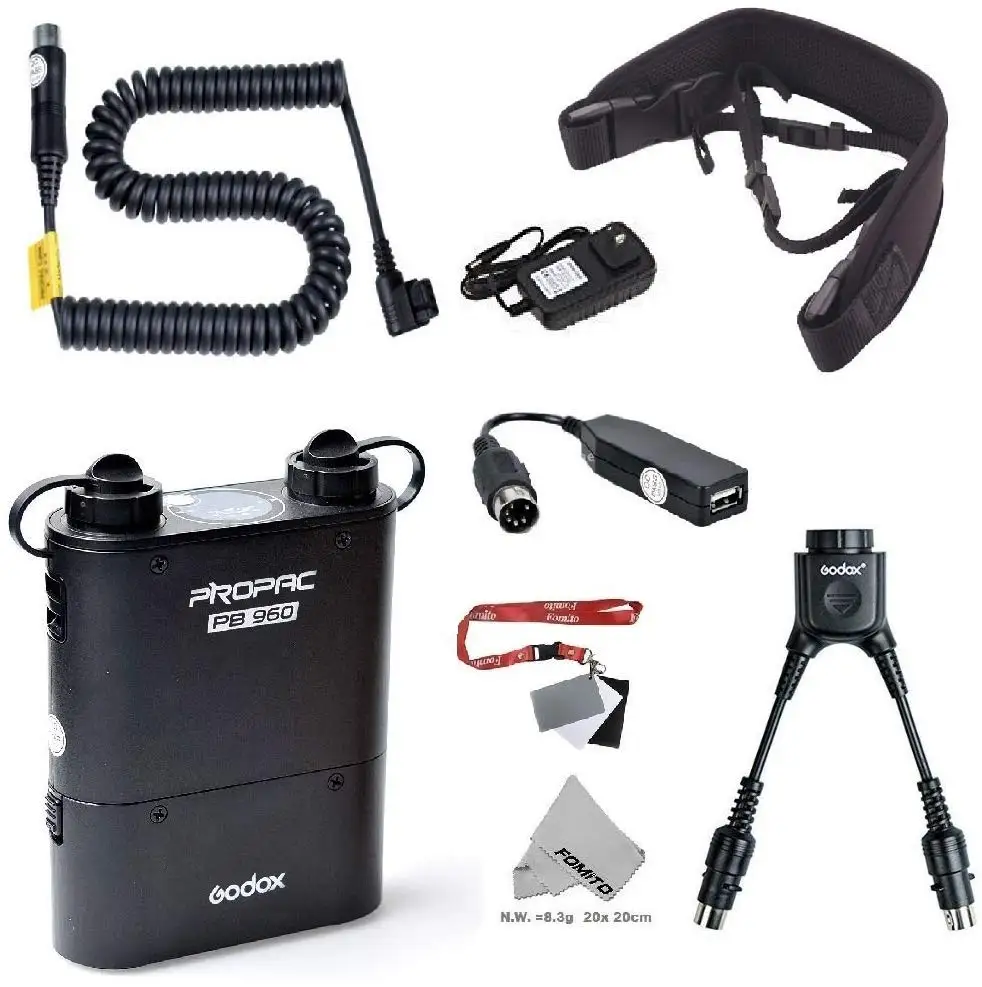 Godox PB960 портативный Расширенная вспышка питания комплект батарей двойной выход