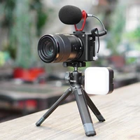 2022 mt 24 portable table tripod extendable camera vlog tripod stand with 360 rotation ball head cold shoe for mic led light