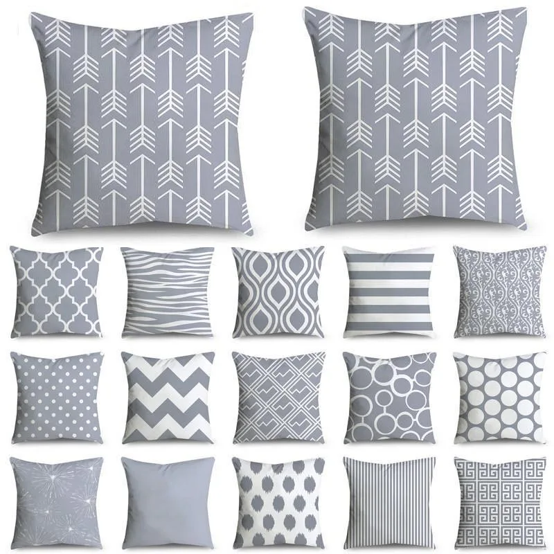 

Geometric Pillowcase Home Bedroom Decoration Hotel Car Seat Backrest Decoration Pillowcase