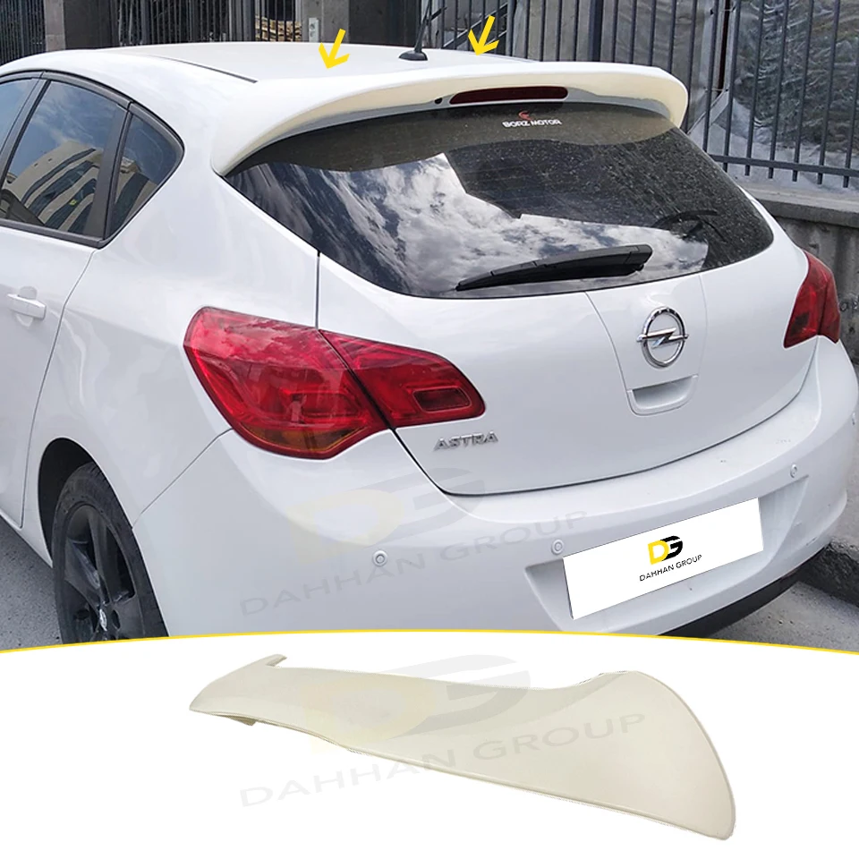 Opel Astra J HB 2009 - 2015 Rear Roof Spoiler High Quality ABS Plastic Raw  or Painted Astra Kit Rear Wing
