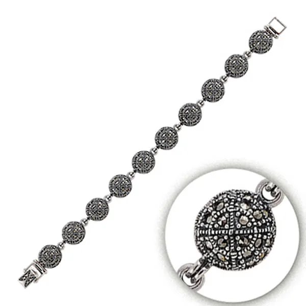 

Silver 925 Sterling Marcasite Sterling Bracelet