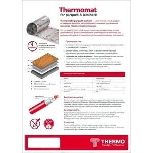 Warm floor Thermo thermal mat tvk-130 LP 12 sq. m. Fan Heater Convector heating for home Household appliances kitchen Electric Heaters |