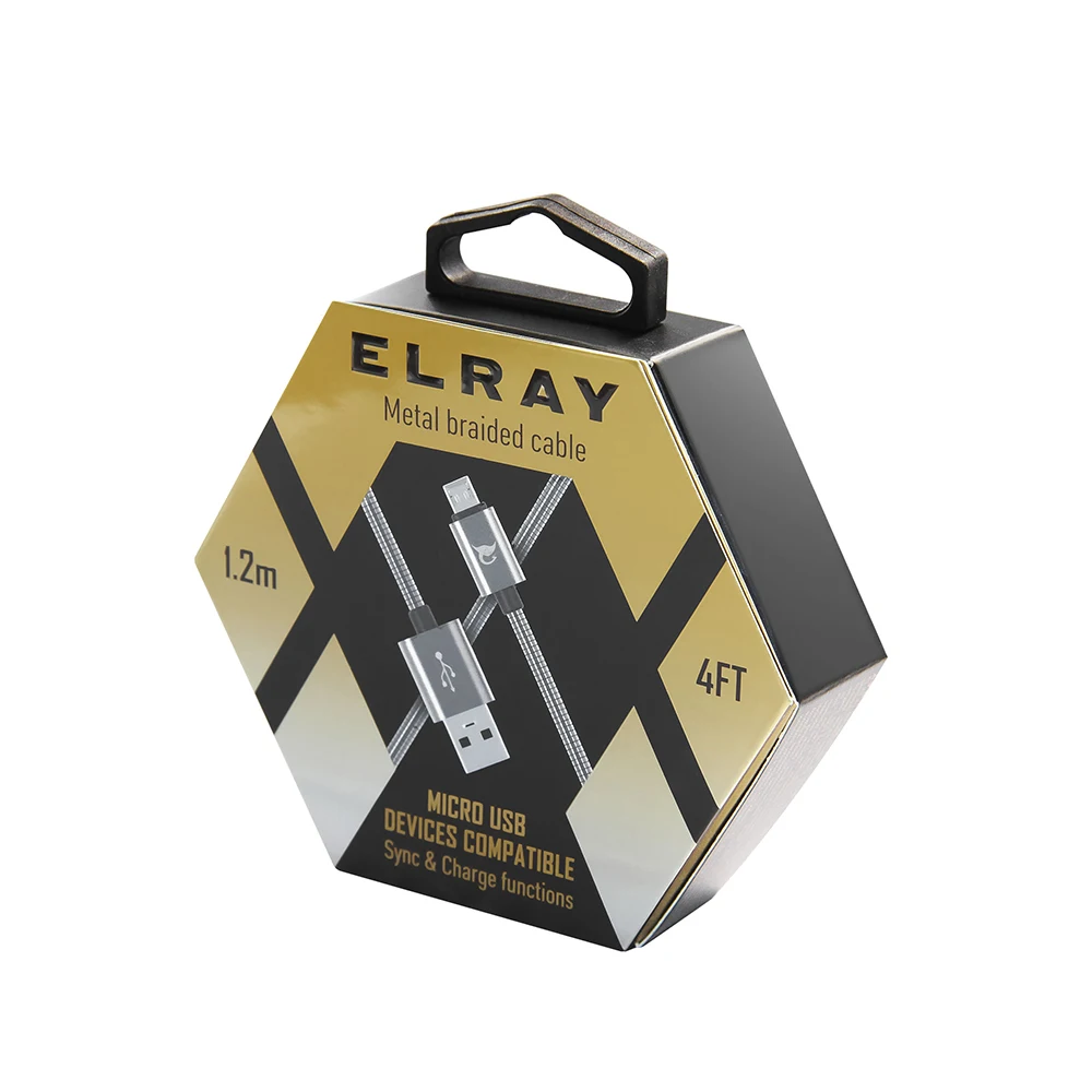 Кабель Elray USB папа/MicroUSB папа 1 2м серый (ABMBC12GR) | Мобильные телефоны и аксессуары