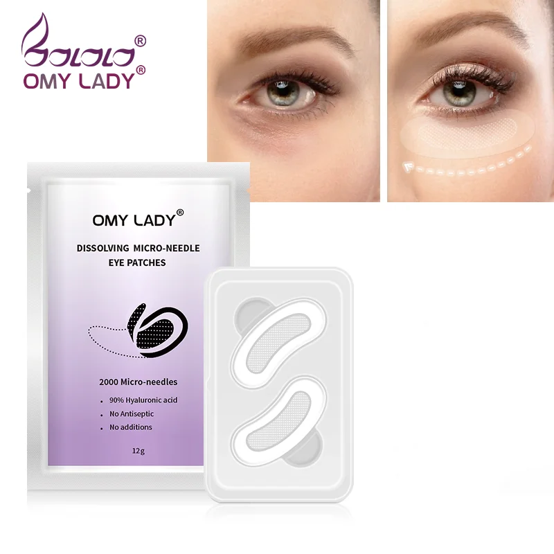 

OMY LADY Dissolving Micro-needle Eye Patche Anti-wrinkle Fine Line Removal Acid Dark Circle Puffiness Moisturizing EyeMask 1Pair