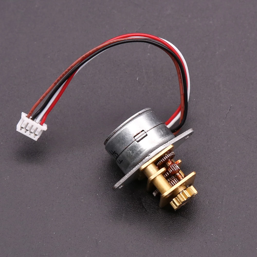 Шаговый мини-мотор с металлической шестерней 15 мм 2-фазный 4-проводной шаговый