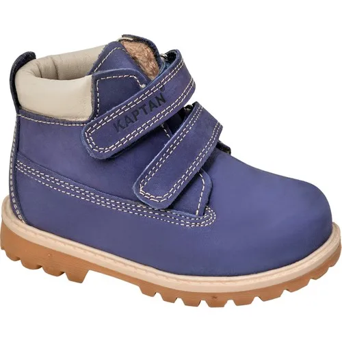 

Captain Junior Men 'S Leather Baby Shoes Boots Navy Blue Winter Snow Boat Antibacterial Orthopedic Soft Flexible Light Slip-Resistant