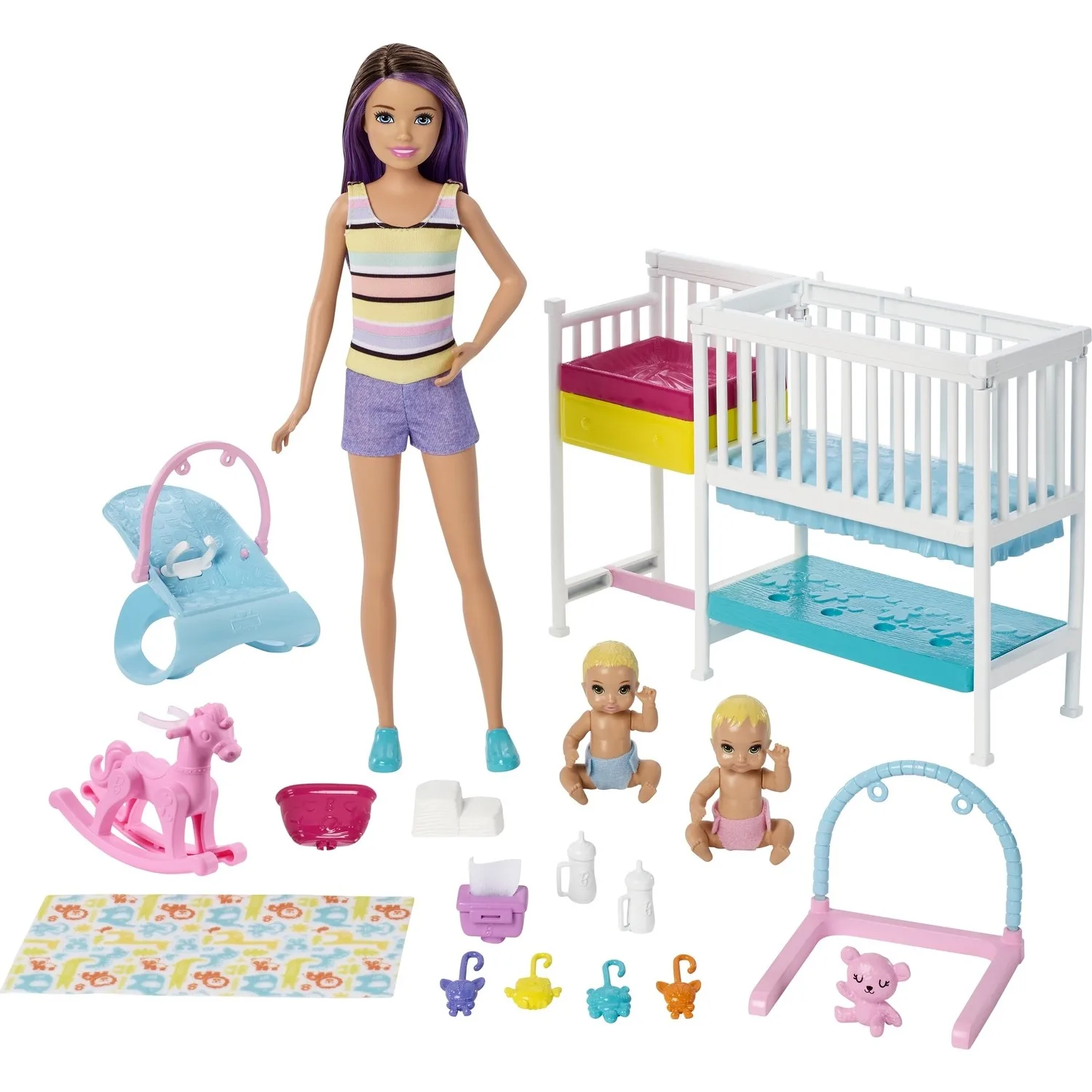Оригинальный детский игровой набор Барби с шкипером Babysitters inc 2 куклы детская