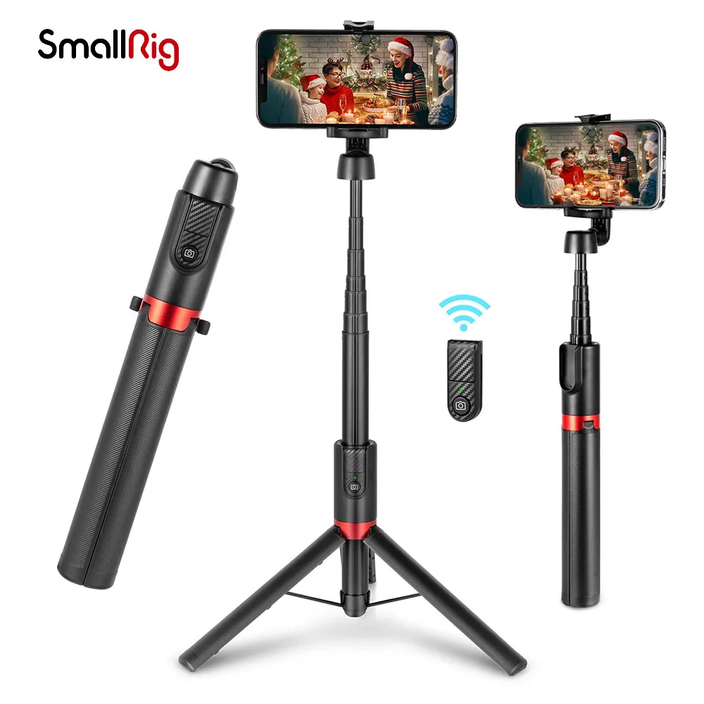 

SmallRig Portable Wireless Selfie Stick Bluetooth Compatible Foldable Mini Tripod For IPhone Huawei Remote Control Tripod 3375