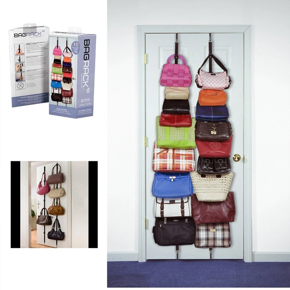 

Useful Hat Bag Clothes Organizer Hanging Cap Rack Adjustable Cap Rack Door Back Hook Holder Home Dorm Space Saving Gadgets