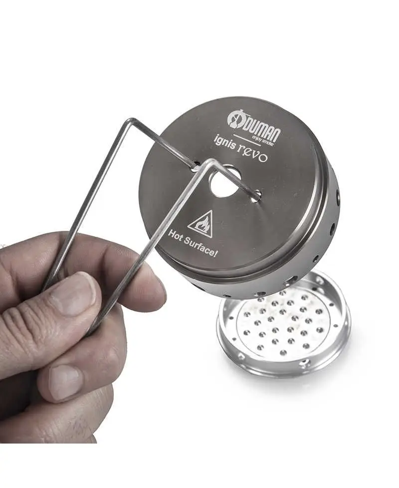 

Oduman Ignis Revo Dull Polish Metal Shisha Hookah Charcoal holder Heat Keeper Hookah Shisha Charcoal