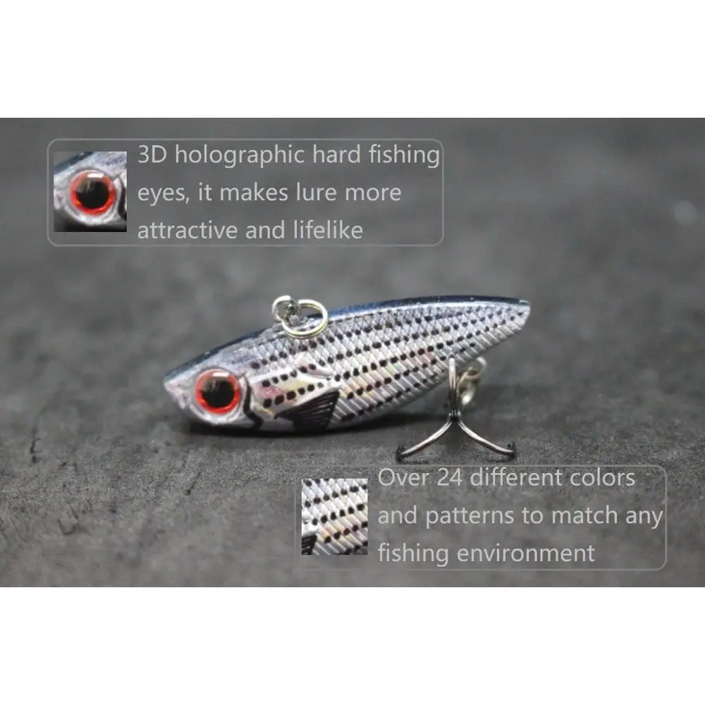 wLure 4cm 4.6g Tiny Lipless Hard Lure Carp Fishing Fly Fishing Bait Tail Hook Sinking to Bottom Lure Fishing L666