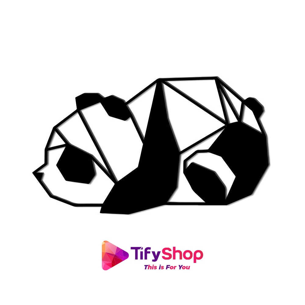 

Панда Настенная Наклейка деревянная mdf черная