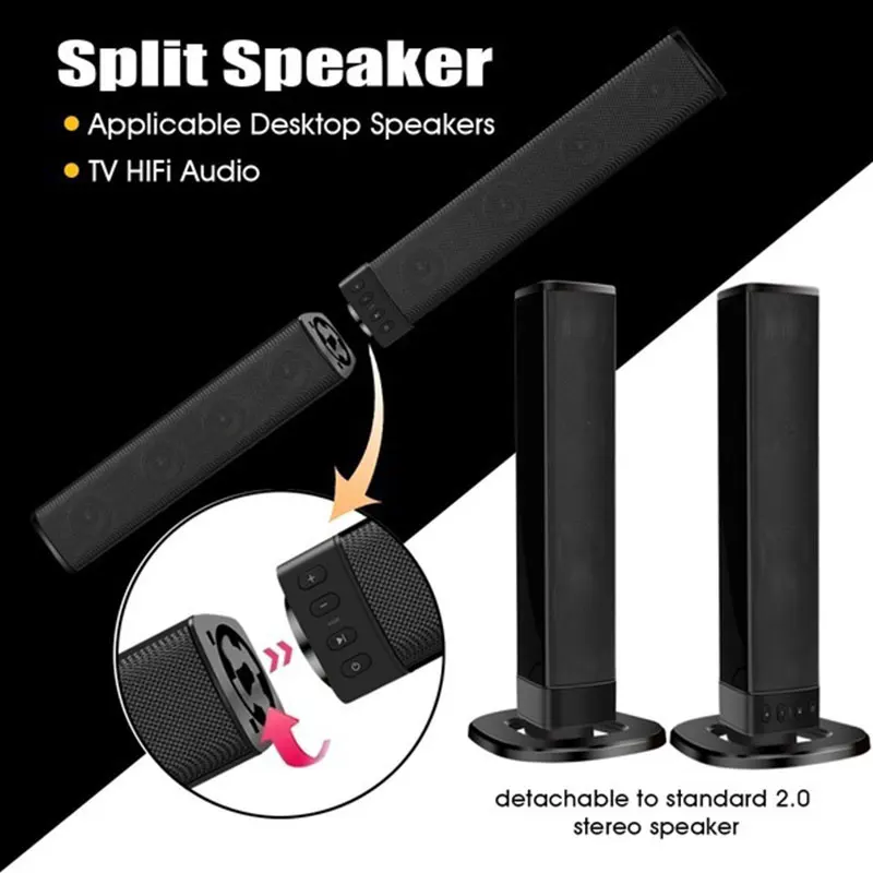 Беспроводная Bluetooth Звуковая Панель стерео колонки Hifi домашний кинотеатр тв